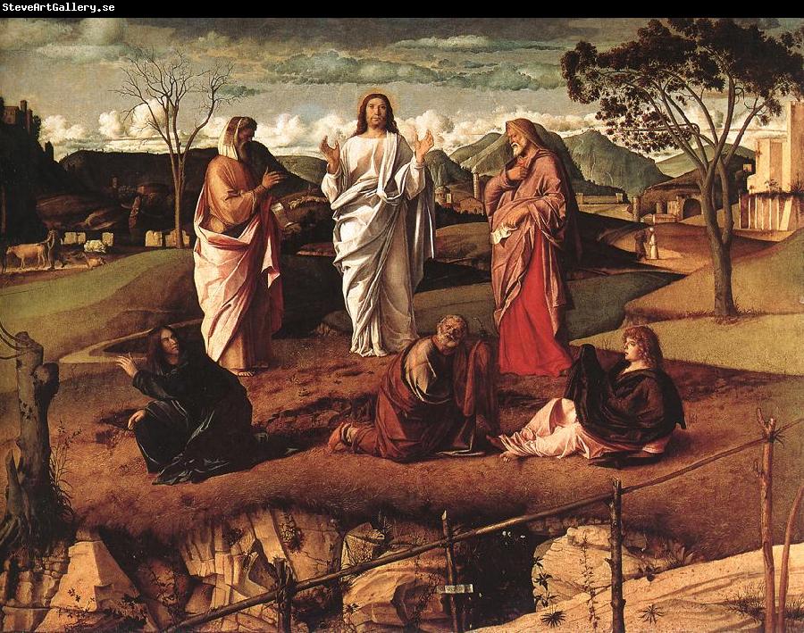 BELLINI, Giovanni Transfiguration of Christ fdr